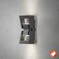Preview: Konstsmide 7955-370 Potenza Wandleuchte anthrazit lackiertes Aluminium, klares Acrylglas