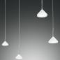 Preview: Isabella LED Pendelleuchte in Weiss 4-flammig variabel dimmbar Fabas Luce