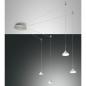 Preview: Isabella LED Pendelleuchte 4-flammig Aluminium satiniert dimmbar Fabas Luce