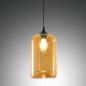 Preview: Silo Pendelleuchte in Amber dimmbar aus geblasenem Glas von Fabas Luce