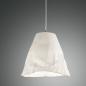 Preview: Crumple Pendelleuchte aus handgemachter Keramik im Knitter-Look in Weiss von Fabas Luce Ø30CM