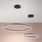Preview: FABAS LUCE 3508-40-101-01 Giotto LED Pendelleuchte Ø60cm 2x18W Warmweiß Schwarz dimmbar Smartluce