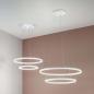 Preview: FABAS LUCE FAB-3508-45-102-01 Giotto LED Pendelleuchte 2-fach Ø40/60cm 52W Warmweiß Weiß dimmbar Smartluce
