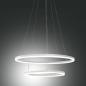 Preview: FABAS LUCE FAB-3508-45-102-01 Giotto LED Pendelleuchte 2-fach Ø40/60cm 52W Warmweiß Weiß dimmbar Smartluce
