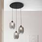 Preview: FABAS LUCE FAB-3519-47-126-01 Infinity Pendelleuchte 3-flammig E27 Rauchglas Schwarz Smartluce