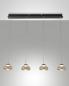 Preview: FABAS LUCE FAB-3547-48-125-01 Arabella LED Pendelleuchte 4-flammig Leiste 32W 3000K Amber Smartluce