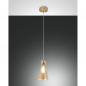 Preview: Dafne Mediterrane Glas-Pendelleuchte in zeitlosem Design in Amber von Fabas Luce
