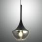 Preview: Apollo Pendelleuchte aus Metall & Glas in Schwarz im Retro-Look von Fabas Luce