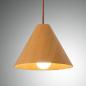 Preview: Esino Kegelförmige Pendelleuchte aus Eichenholz Ø25 von Fabas Luce