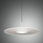 Preview: Anemone LED Pendelleuchte in Weiß mit sanft runden flachen Acrylschirm von Fabas Luce