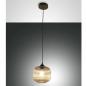 Preview: Dock Pendelleuchte in Amber in Riffeloptik italienisches Design von Fabas Luce