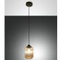 Preview: Aston Pendelleuchte in Amber in Riffeloptik italienisches Design von Fabas Luce