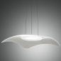Preview: Ibiza Pendelleuchte in Weiß mit sanft geschwungenem Acrylschirm von Fabas Luce