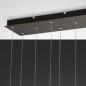 Preview: Prado 8-flammige LED Pendelleuchte im Röhrenstil mit Ober- und Unterlicht in Schwarz dimmbar von Fabas Luce