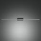 Preview: Große 110cm Nala LED Wandleuchte als Spiegel- und Bilderleuchte in Schwarz von Fabas Luce