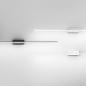 Preview: Große 110cm Nala LED Wandleuchte als Spiegel- und Bilderleuchte in Chrom von Fabas Luce