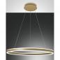 Preview: Palau LED-Pendelleuchtein in Ringform Gold up&downlight dimmbar Ø80cm von Fabas Luce
