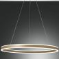 Preview: Palau LED-Pendelleuchtein in Ringform Gold up&downlight dimmbar Ø80cm von Fabas Luce