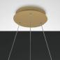Preview: Palau LED-Pendelleuchtein in Ringform Gold up&downlight dimmbar Ø80cm von Fabas Luce