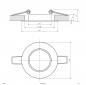 Preview: EVN 830015 Deckeneinbauleuchte Chrom rund schwenkbar• Einbaudurchmesser: 68 mm