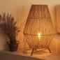 Preview: New Garden SISINE 70 Rattan Stehlampe aus Jute Naturfasern kabelgebunden mit Fernbedienung für Innen IP20