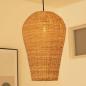 Preview: New Garden Große Saona Naturgeflecht Ratta Hängeleuchte mit E27 Fassung ohne Leuchtmittel für Innen IP20