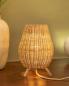 Preview: New Garden SAONA 30 Rattan Tischleuchte für Innen mit Schalter/ Kabel und E27 Fassung IP20