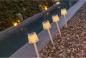 Preview: 4 Stück New Garden GRETITA LED Erdspieß Leuchten Solar Akku Recycled Ocean Plastic in weiss
