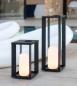 Preview: New Garden SIROCO kabellose tragbare Metall-Laterne 50cm schwarz Akku dimmbar Fernbedienung In&Out IP54