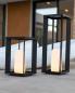 Preview: New Garden SIROCO kabellose tragbare Metall-Laterne 50cm schwarz Akku dimmbar Fernbedienung In&Out IP54