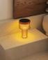 Preview: New Garden TISCHLAMPE AMBAR SOLAR in transparenter Bernsteinfarbe mit Akku dimmbar In&Out IP44 Höhe: 25 cm
