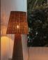 Preview: New Garden Stehlampe Lola 165 Natur, braun, Rattan, IP54 In & Out,165 cm hoch mit E27 Fassung, ohne Leuchtmittel, mit Jutekabel und Stecker für 230 V