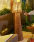 Preview: New Garden Dekorative Rattan Stehleuchte Lola 110 Nature 110cm hoch aus Naturfasern Rattan, warmweißes Licht mit Akku, IP54 In & Out