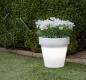 Preview: New Garden MAGNOLIA 45 Runder beleuchteter Blumentopf in weiß 230V