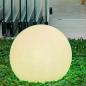 Preview: New Garden BULY 40 Gartenkugel mit Kabel für 230V weiss IP65 mit warmweißem Licht