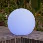 Preview: New Garden BULY 30 RGBW Solar LED-Garten Kugel schwimmfähig auch als Poollampe Akku IP68 Ø 30cm