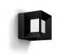 Preview: Philips myGarden LED Außenwandleuchte Parterre Schwarz in Würfelform