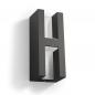 Preview: Philips myGarden LED Außenwandleuchte Shadow 1000lm Anthrazit