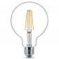 Preview: PHILIPS E27 Klare LED Classic Globe Lampe G93 7W wie 60W 2700K warmweißes Licht