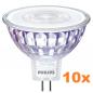 Preview: 10er Sparset Philips GU5.3  CorePro LED Strahler MR16 36° Abstrahlwinkel 7W (50W) warmweiss Glas
