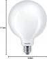 Preview: Aktion: Nur noch angezeigter Bestand verfügbar:  PHILIPS Helle E27 LED Globe Lampe G120 10.5W wie 100W 4000K neutralweißes  Licht mit Milchglas
