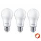 Preview: 3er-Sparpack PHILIPS E27 LED Glühbirne opalweiss gefrostet 8W wie 60W 4000K universalweisses Licht