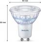 Preview: PHILIPS LED Strahler GU10 6.2W wie 80W 36° WarmGlow DIMMBAR 2200K-2700K Hoher Farbwiedergabeindex (CRI 90)