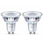 Preview: 2er Sparpack PHILIPS LED Strahler GU10 3.5W wie 35W mit 36°-Abstrahlwinkel warmweisses Licht
