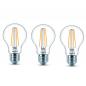 Preview: 3er-Set E27 PHILIPS LED Klar in Tropfenform 7W wie 60W warmweisse Filament