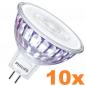 Preview: 10er Vorteilspack Philips MASTER GU5.3 LED-Spot DimTone dimmbar MR16 Value 5.8W wie 35W 2200-2700K 36°-Abstrahlwinkel hohe Farbwiedergabe