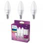 Preview: 3er Set Philips LED Kerzenlampe E14 B35 4,9W 2700K 470lm warmweiß matt
