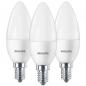 Preview: 3er-Set PHILIPS E14 LED Lampen in Kerzenform matt 4.9W wie 40 Watt warmweiss
