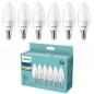 Preview: 6er Set PHILIPS LED E14 Kerze B35 40W Ersatz 470lm 2700K warmweiß