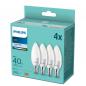 Preview: 4er Set PHILIPS LED E14 Kerze B35 4,9W = 40W 470lm 4000K neutralweiß